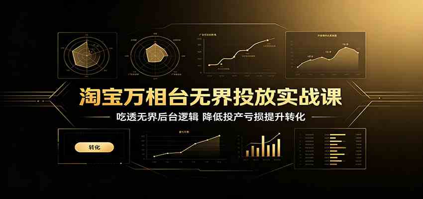 f59205d3f9cbc47db66dc414da1075c0.jpeg 淘宝万相台无界投放实战课:吃透无界后台逻辑,降低投产亏损提升转化