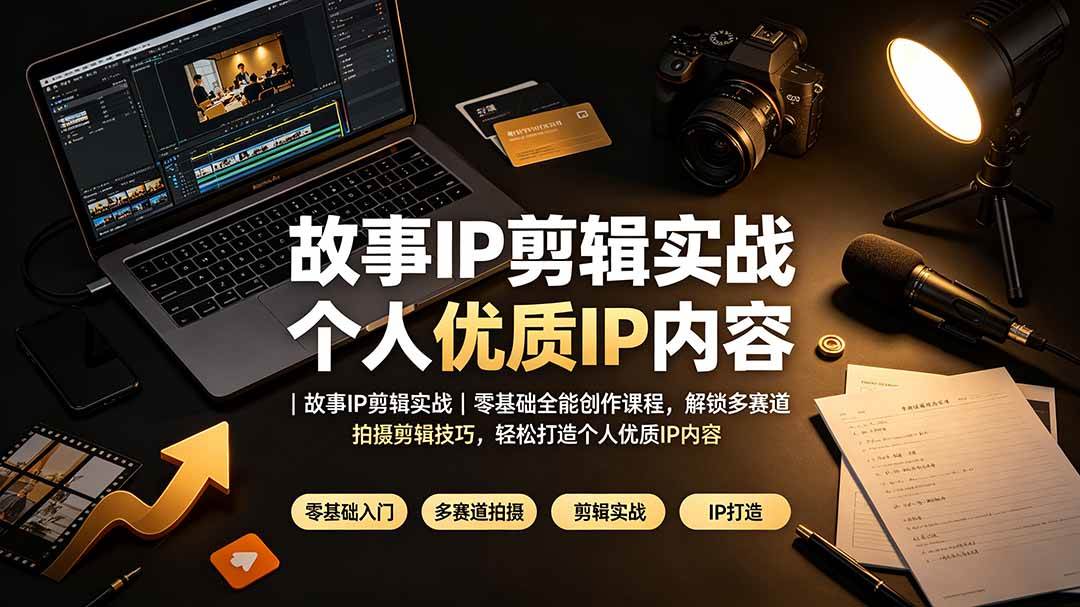 f5b7e39f530378d8726b998909dc7483.jpeg (19550期)故事IP剪辑实战|零基础全能创作课程,解锁多赛道拍摄剪辑技巧,轻松打造个人优质IP内容