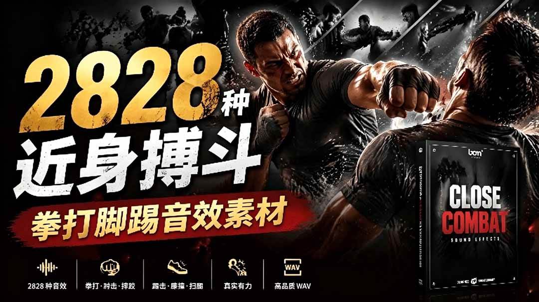 （19072期）宝藏级别音效！2828种近身搏斗拳打脚踢音效素材，全部中文分类，免解压使用 Close Combat祝你网--专注互联网创业.信息差副业研究拒绝割韭菜祝你网