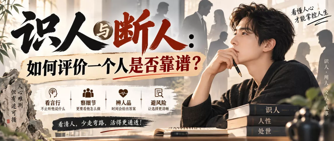 付费文章：识人与断人：如何评价一个人是否靠谱？祝你网--专注互联网创业.信息差副业研究拒绝割韭菜祝你网