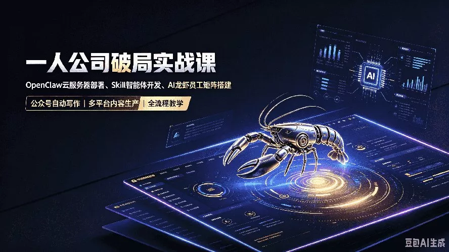 一人公司破局实战课|OpenClaw云服务器部署、Skill智能体开发、AI龙虾员工矩阵搭建,公众号自动写作与多平台内容…祝你网--专注互联网创业.信息差副业研究拒绝割韭菜祝你网