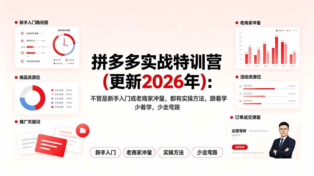 f804c50de2e328270c558aedbd539e88.jpeg (19291期)拼多多实战特训营(更新2026年):不管是新手入门或老商家冲量,都有实操方法,跟着学,少走弯路