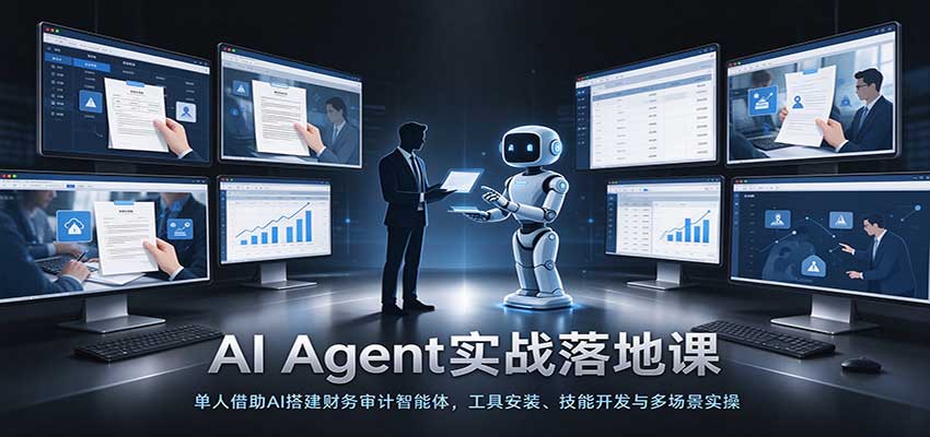 AI Agent实战落地课:单人借助AI搭建财务审计智能体,工具安装、技能开发与多场景实操祝你网--专注互联网创业.信息差副业研究拒绝割韭菜祝你网