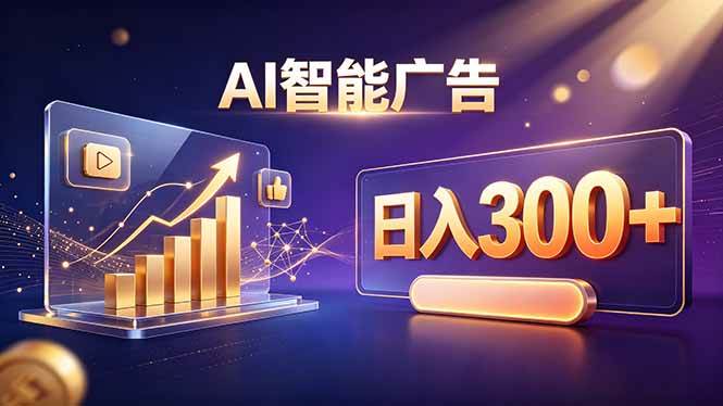 （20233期）不露脸、不直播，AI 智能广告日入 300 + 是怎么做到的？祝你网--专注互联网创业.信息差副业研究拒绝割韭菜祝你网