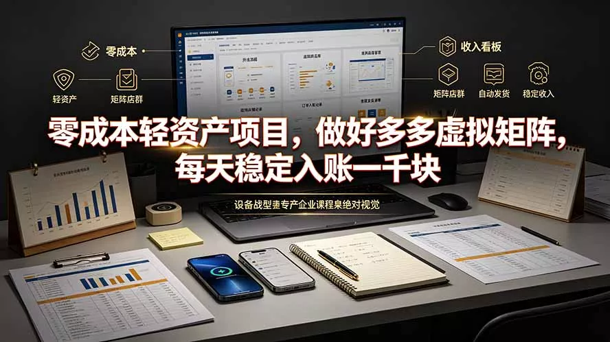 f8778df5b472435ef3198b81adfffa9b.webp 零成本轻资产项目,做好多多虚拟矩阵,每天稳定入账一千块