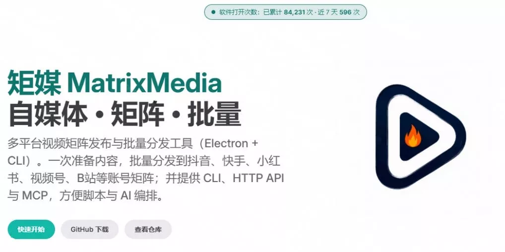 fa506345101515841b73f084c6ba3442.webp 一条视频要发七八个平台,这太麻烦了?自媒体矩阵账户批量发布工具来了!开源且免费MatrixMedia