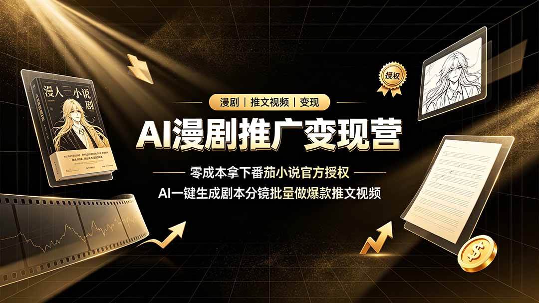 fd15e8ce626583e414dc84b66a164fba.jpeg (19193期)AI漫剧推广变现营,零成本拿下番茄小说官方授权,AI一键生成剧本分镜批量做爆款推文视频