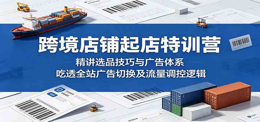 跨境店铺起店特训营:精讲选品技巧与广告体系,吃透全站广告切换及流量调控逻辑祝你网--专注互联网创业.信息差副业研究拒绝割韭菜祝你网