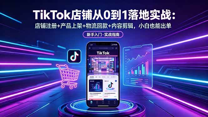 (18862期)TikTok店铺从0到1落地实战:店铺注册+产品上架+物流回款+内容剪辑,小白也能出单祝你网--专注互联网创业.信息差副业研究拒绝割韭菜祝你网