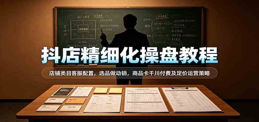fe65b57c6b507dcece041e1dcb1d1f31.jpeg 抖店精细化操盘教程:店铺类目客服配置,选品做动销,商品卡千川付费及定价运营策略