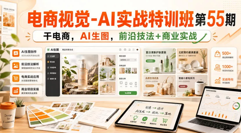 fee92a8bbcc449f9e9b791cedab0aea7.webp 电商视觉-AI实战特训班第55期,干电商,AI生图,前沿技法+商业实战