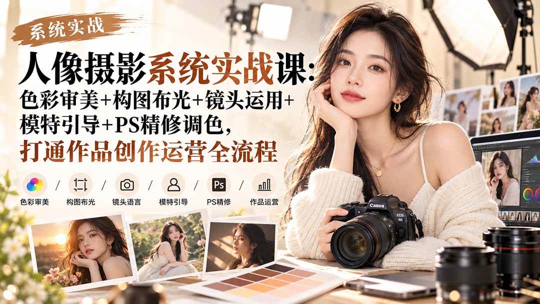 ff16b9591ca2566adc63ffab647b7442.jpeg (20623期)【无水印】人像摄影系统实战课:色彩审美+构图布光+镜头运用+模特引导+PS精修调色,打通作品创作运营全流程