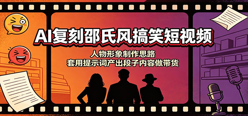 ffc1a875f8d5f63b515dfd807d4b5922.jpeg AI复刻邵氏风搞笑短视频:人物形象制作思路,套用提示词产出段子内容做带货